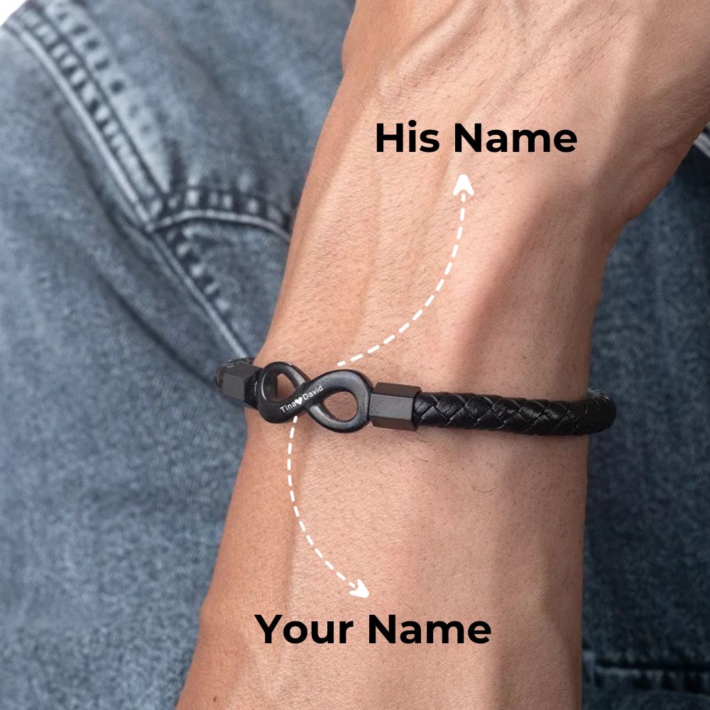 « À Mon Homme » - Bracelet Personnalisé Infini