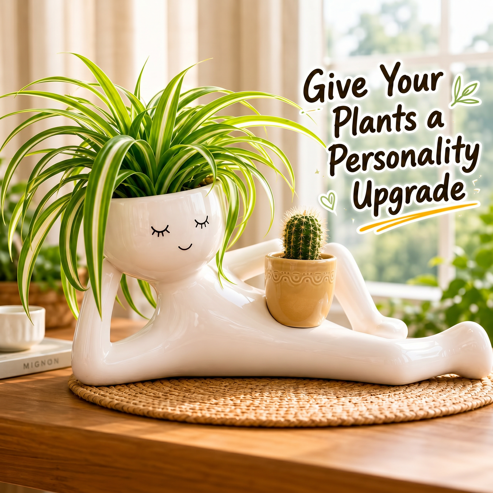 Funny Lazy Person's Flower Pot