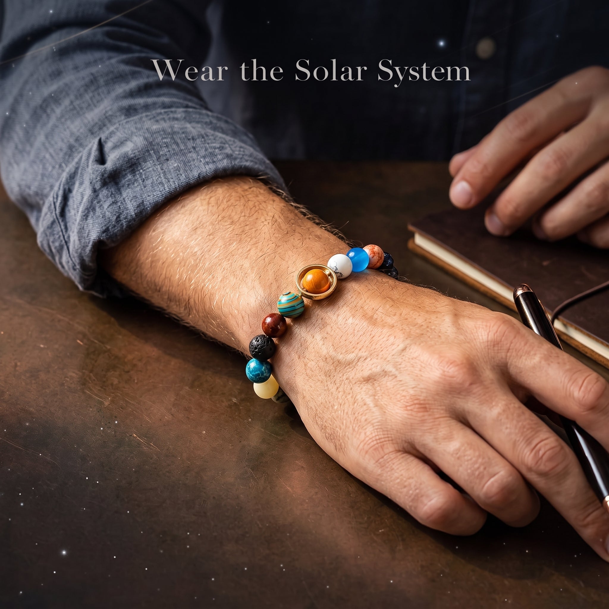 Solar System Bracelet – Natural Stone Galaxy Jewelry Gift