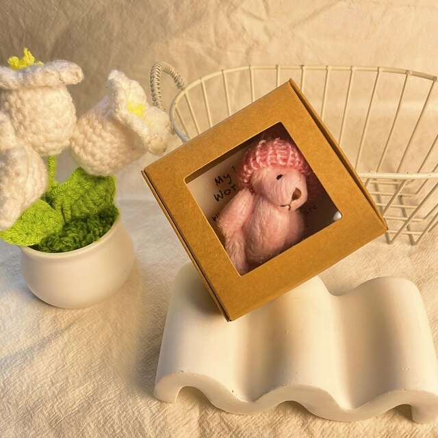 Handmade Mini Plush Teddy Bear in Gift Box