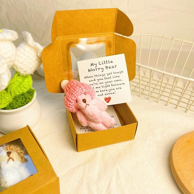 Handmade Mini Plush Teddy Bear in Gift Box
