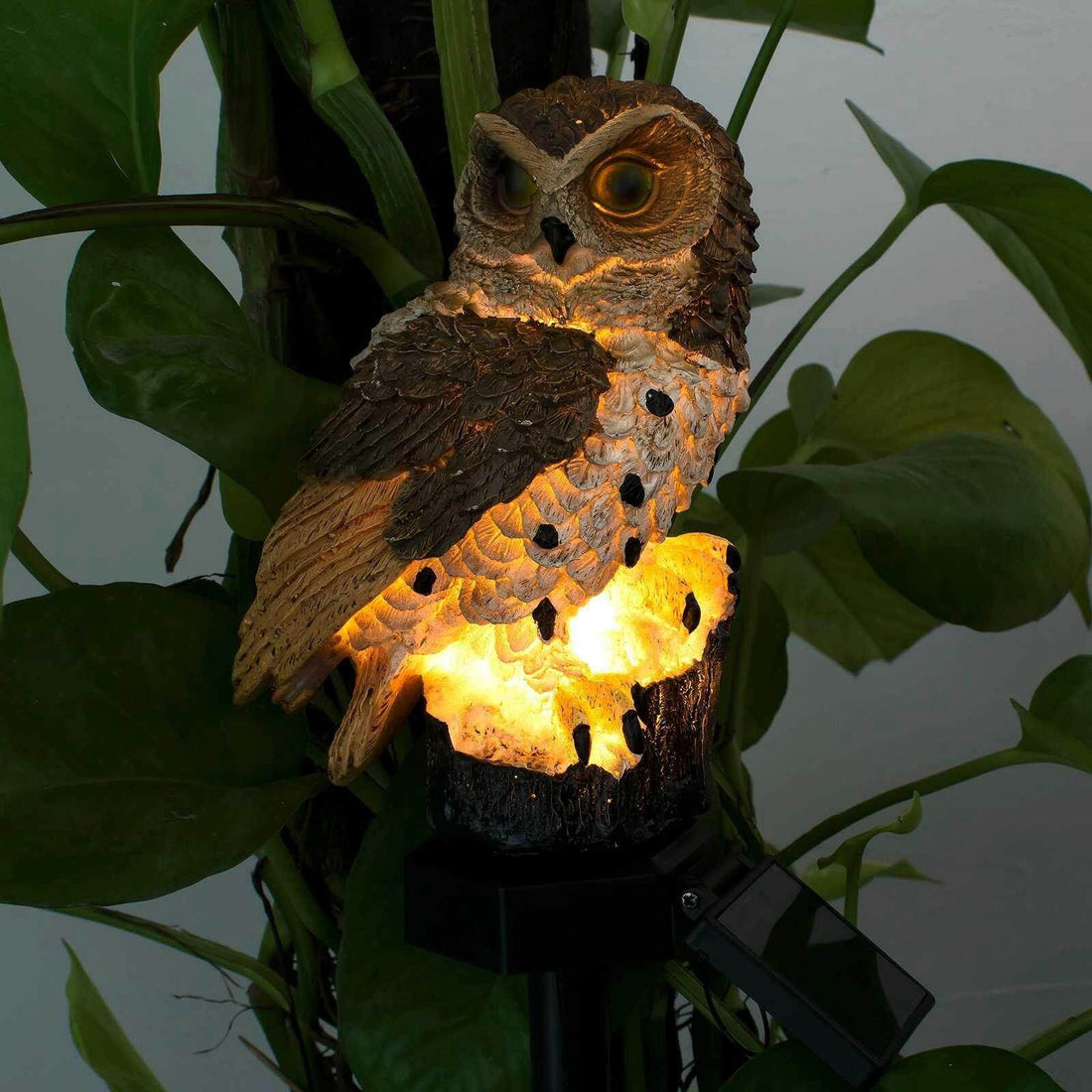 Lampe Solaire de Nuit Hibou Créative pour Jardin