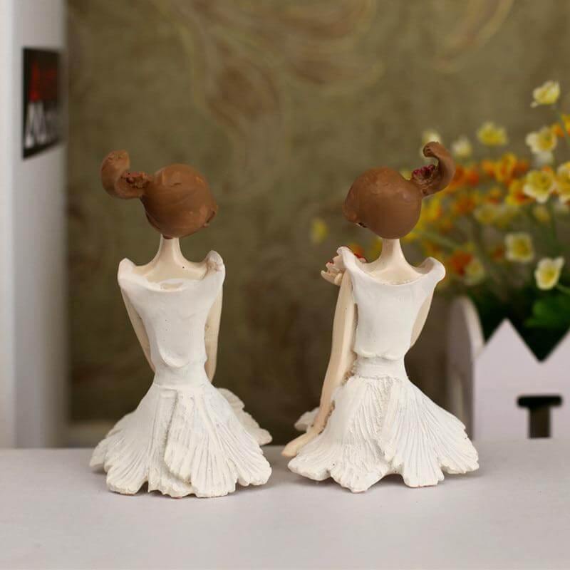 Lot de 2 figurines de fées/anges