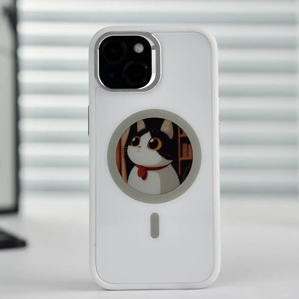Personalized Custom  Magnetic Phone Case with E Ink Display Special Gift Idea Unique DIY Design