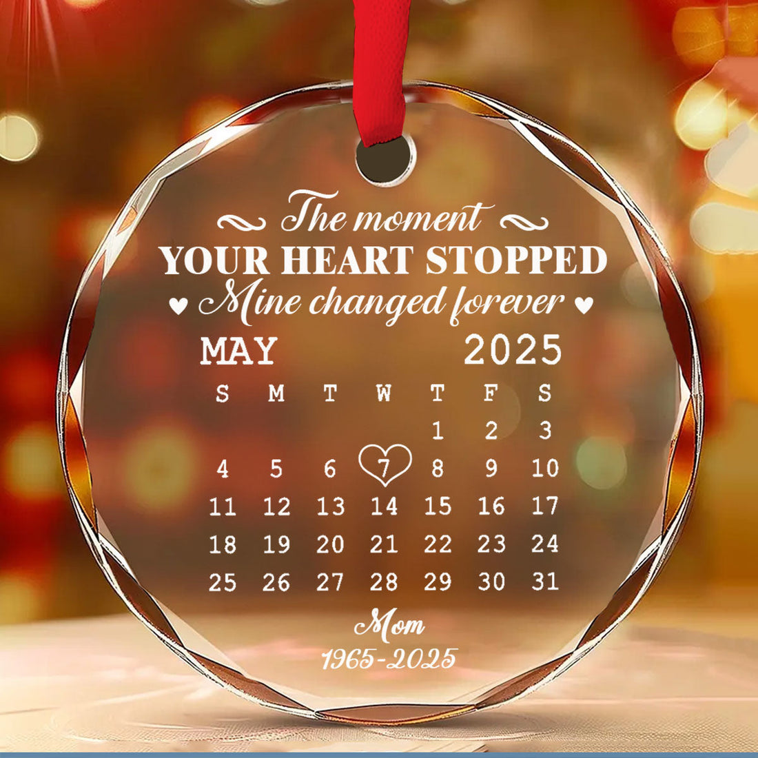 The Moment - Personalized Custom Glass Ornament