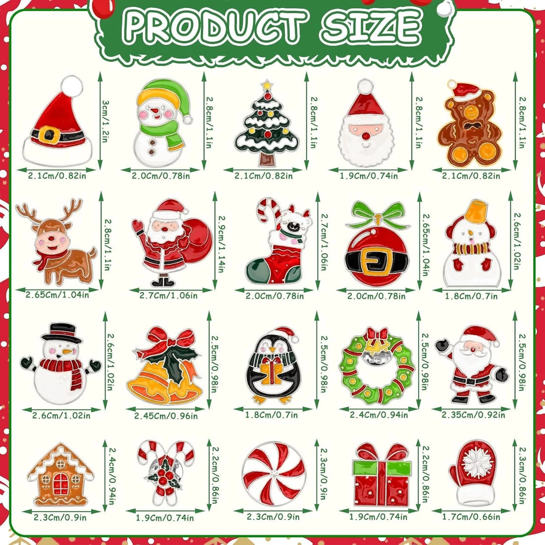36 PCS Christmas Enamel Brooch Pins Bulk Santa Claus Snowman Reindeer Wreath Elk