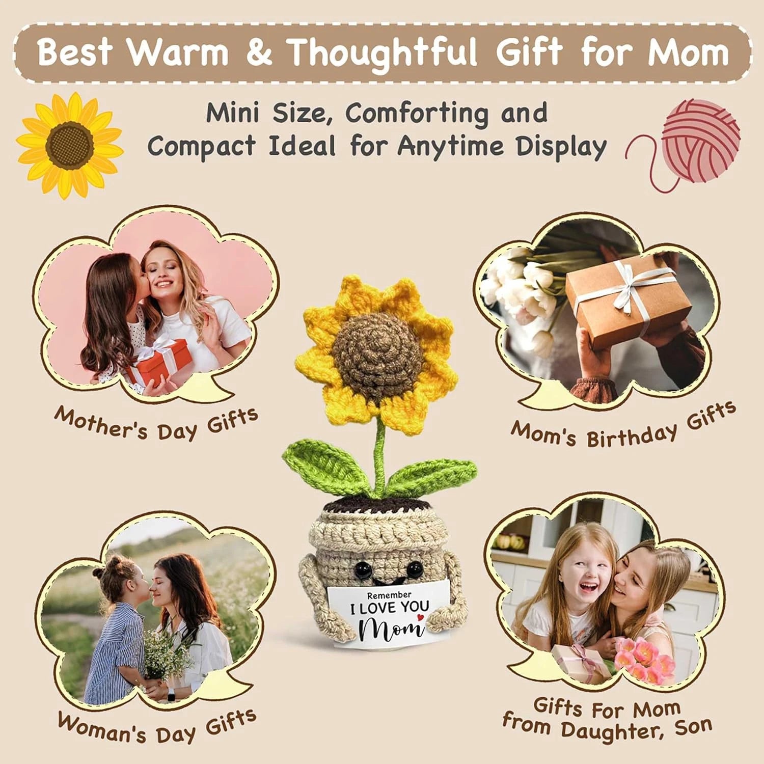 Mini Birthday Gifts for Mom, Mom Gifts from Daughters Remember I Love You MOM