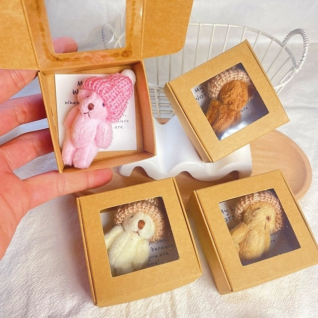 Handmade Mini Plush Teddy Bear in Gift Box