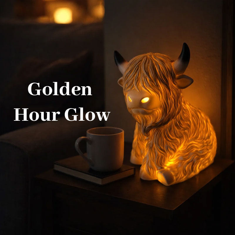 🐮 The Cozy Highland Glow: Highland Cattle Lamp