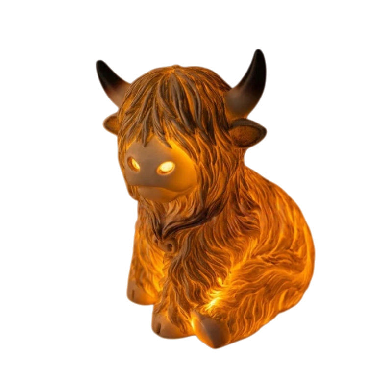 🐮 The Cozy Highland Glow: Highland Cattle Lamp