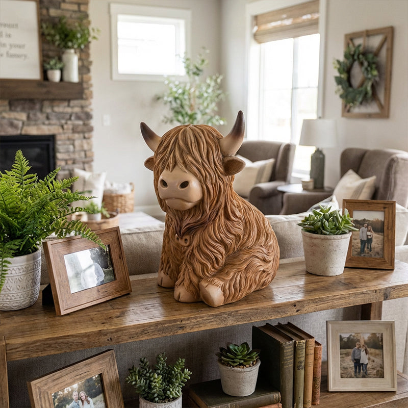 🐮 The Cozy Highland Glow: Highland Cattle Lamp
