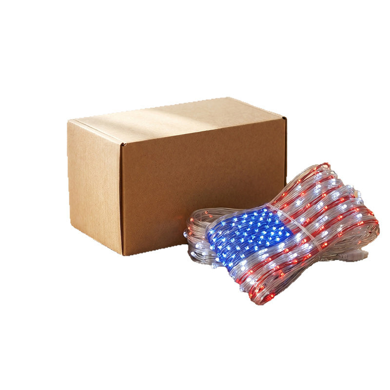 Patriotic American Flag Net Lights – USB Powered & Waterproof