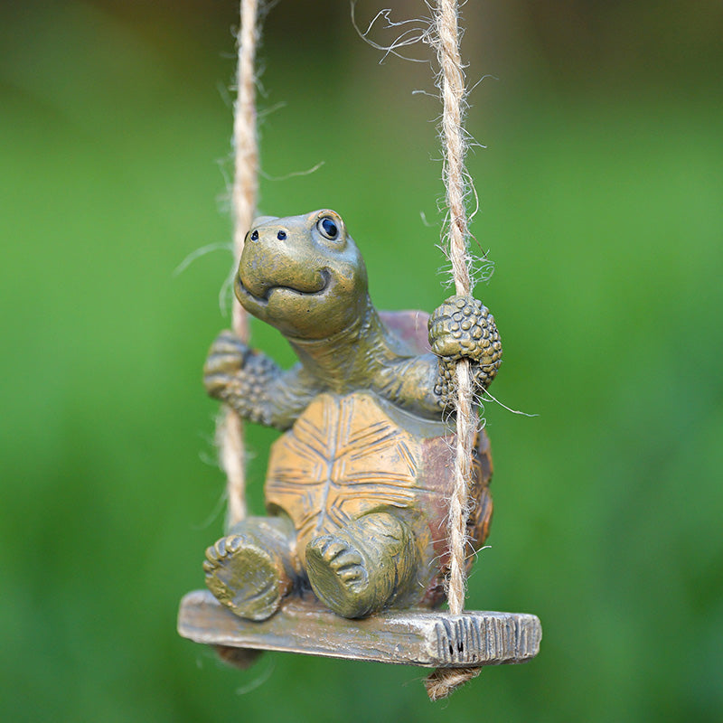 Turtle Swing Hanging Ornament – Charming Outdoor Garden Decor