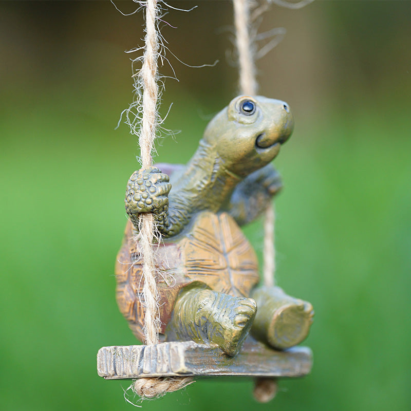 Turtle Swing Hanging Ornament – Charming Outdoor Garden Decor