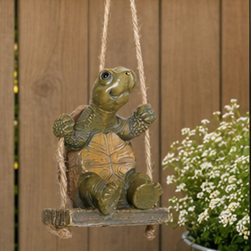 Turtle Swing Hanging Ornament – Charming Outdoor Garden Decor