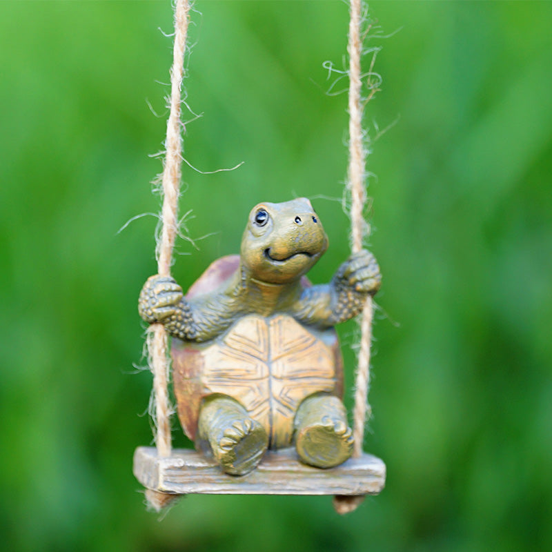 Turtle Swing Hanging Ornament – Charming Outdoor Garden Decor