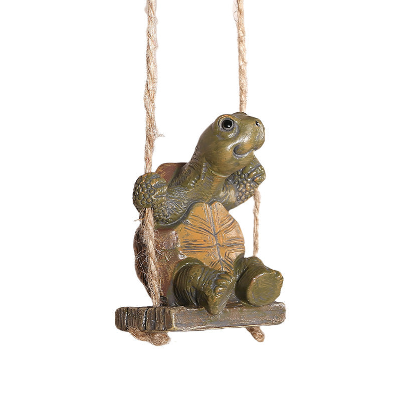 Turtle Swing Hanging Ornament – Charming Outdoor Garden Decor