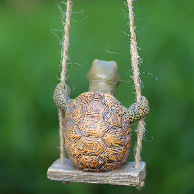 Turtle Swing Hanging Ornament – Charming Outdoor Garden Decor