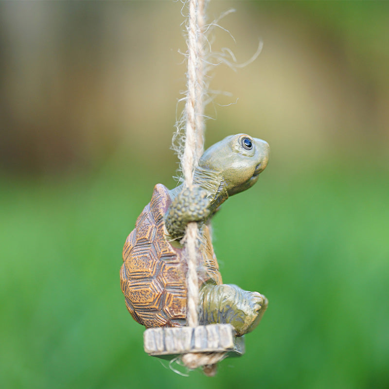 Turtle Swing Hanging Ornament – Charming Outdoor Garden Decor
