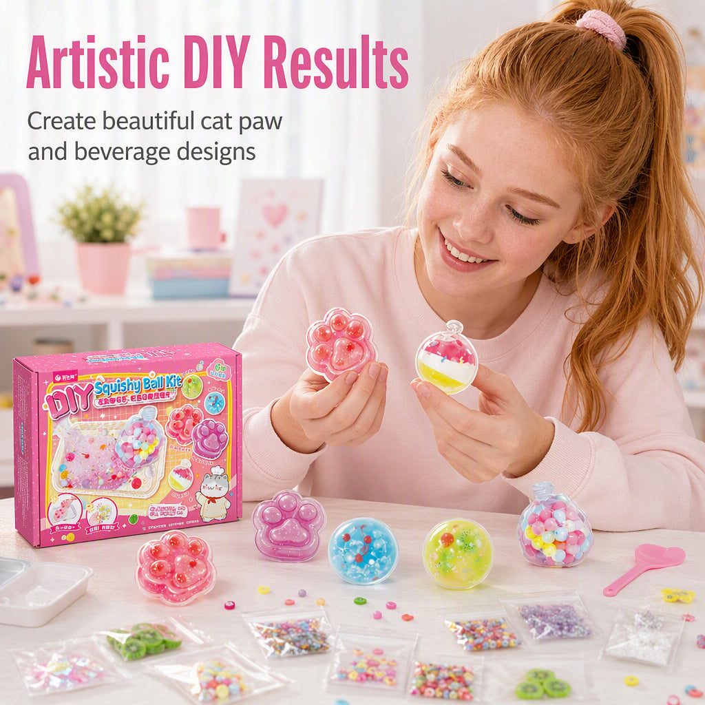 DIY Cat Paw Squishy Kit – Creative Sensory Toy for Stress Relief