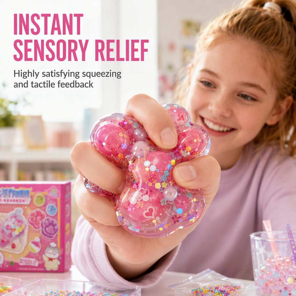 DIY Cat Paw Squishy Kit – Creative Sensory Toy for Stress Relief