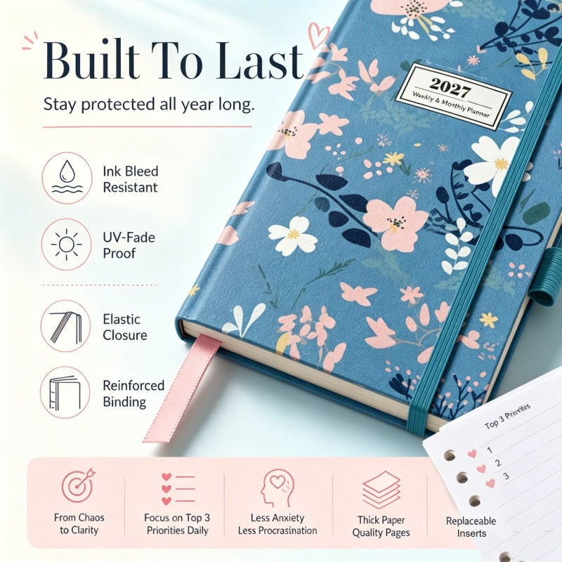 Elegant Floral 2027 Year Weekly Planner