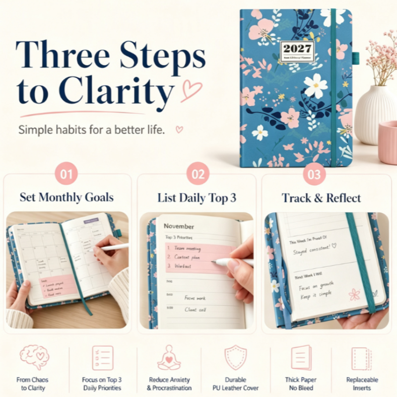 Elegant Floral 2027 Year Weekly Planner