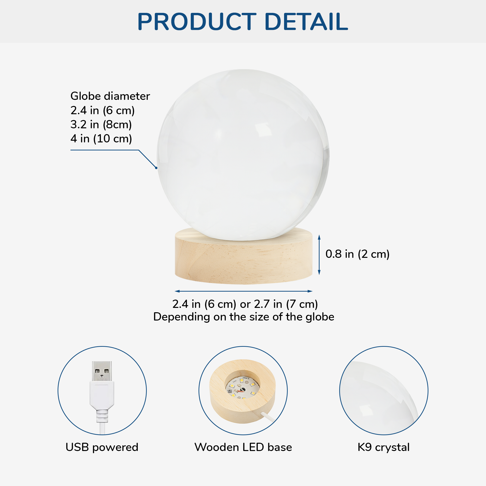 Personalized Globe Lamp Photo Keepsake, I'm Always With You