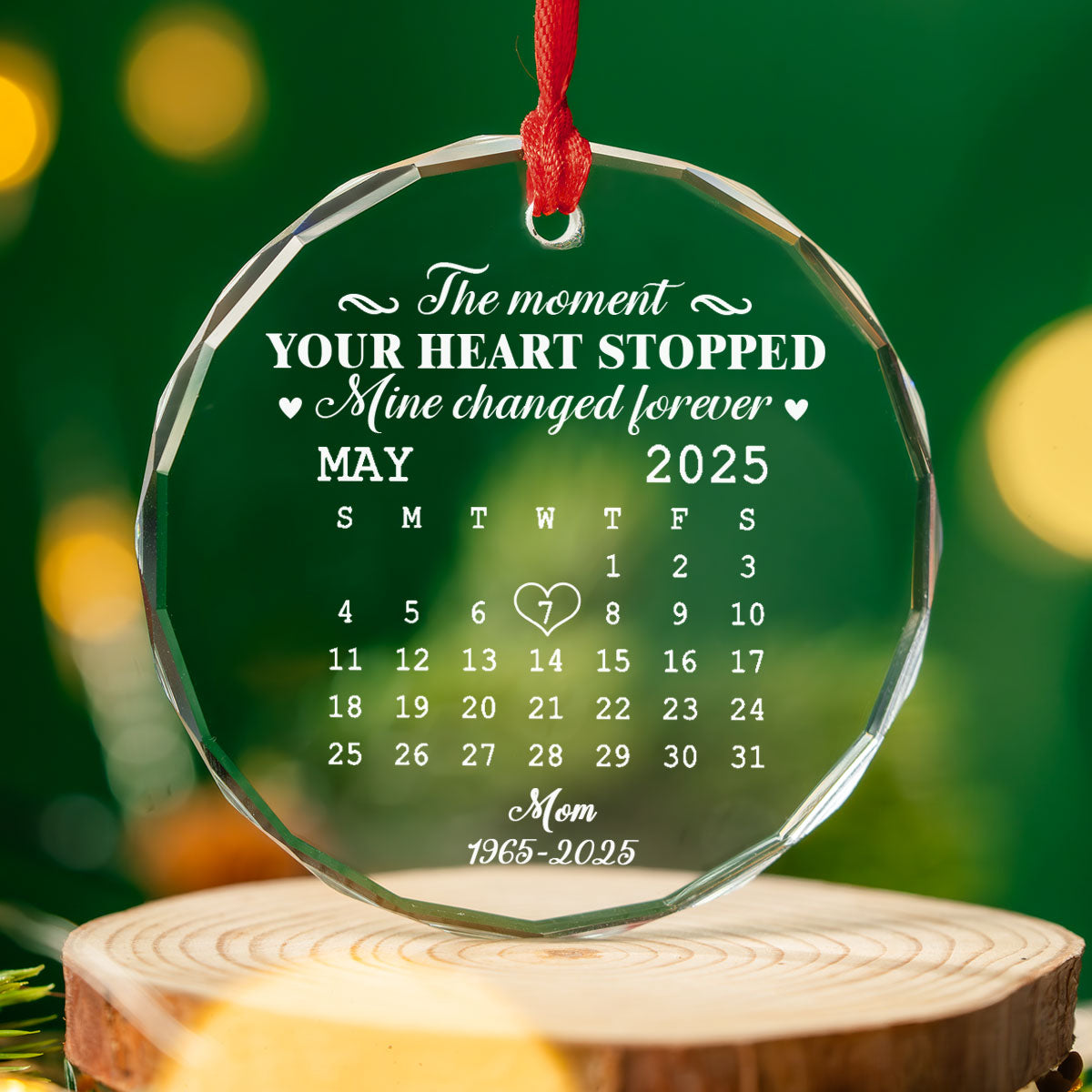 The Moment - Personalized Custom Glass Ornament