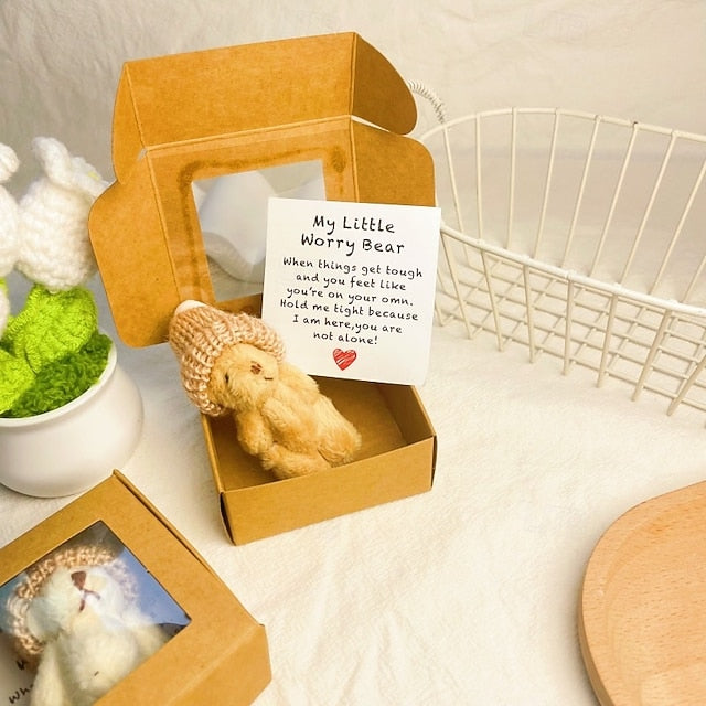 Handmade Mini Plush Teddy Bear in Gift Box