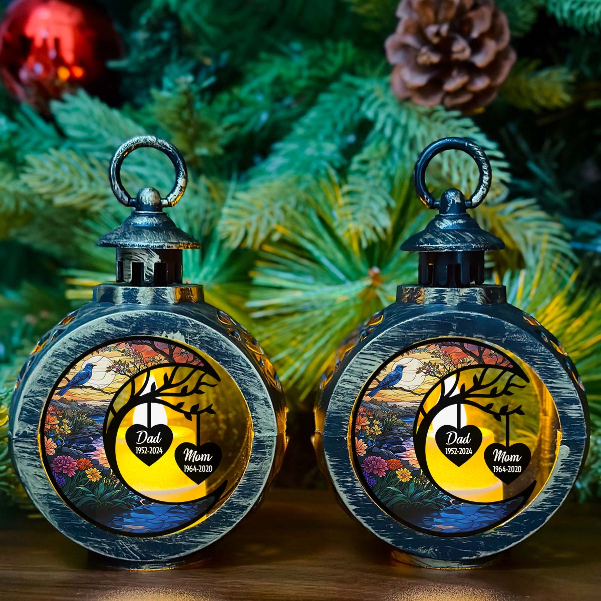 In Heaven - Personalized Custom Christmas Lantern