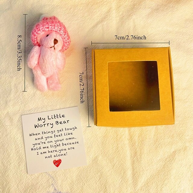 Handmade Mini Plush Teddy Bear in Gift Box